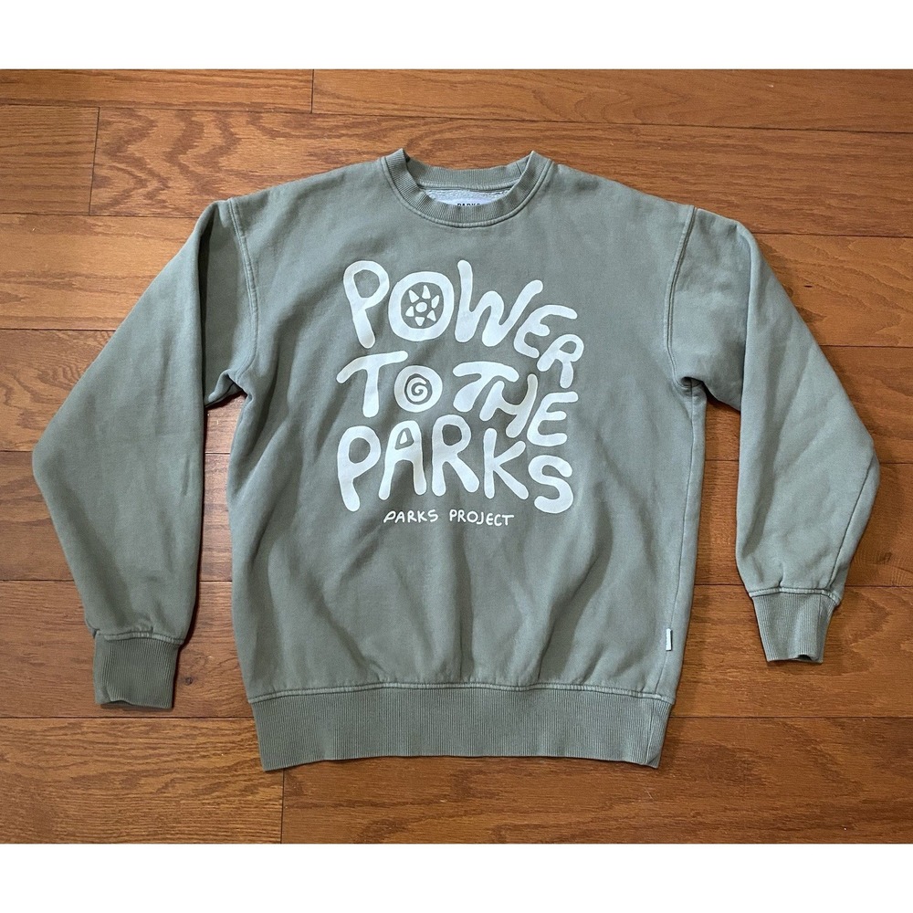 Parks Project‎ Power to the Parks Green Sweatshirt XS Sweater